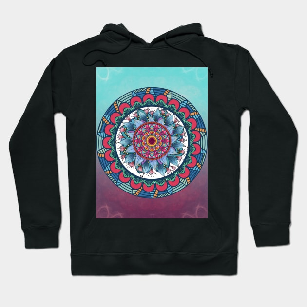 Colourful Flowers Mandala Hoodie by WonderfulHumans